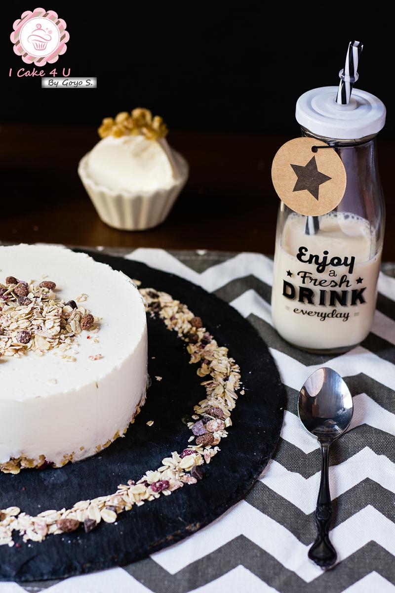 Cheesecake Salada Con Muesli de Cereza