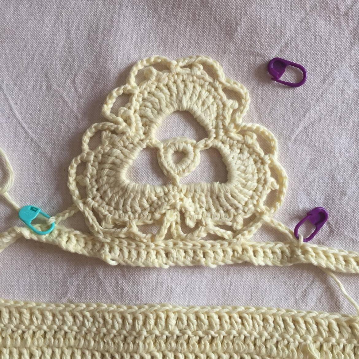 Ultimo pe de aplicacion top de ganchillo kenpo