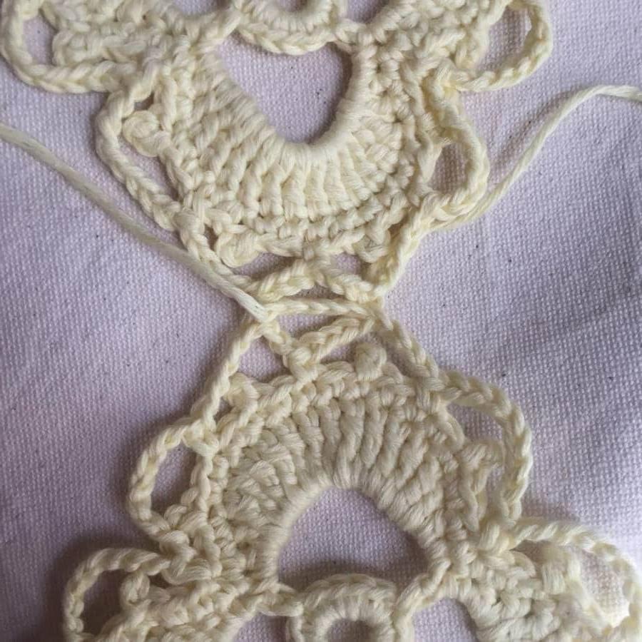 Union de ambas aplicaciones top de ganchillo kenpo