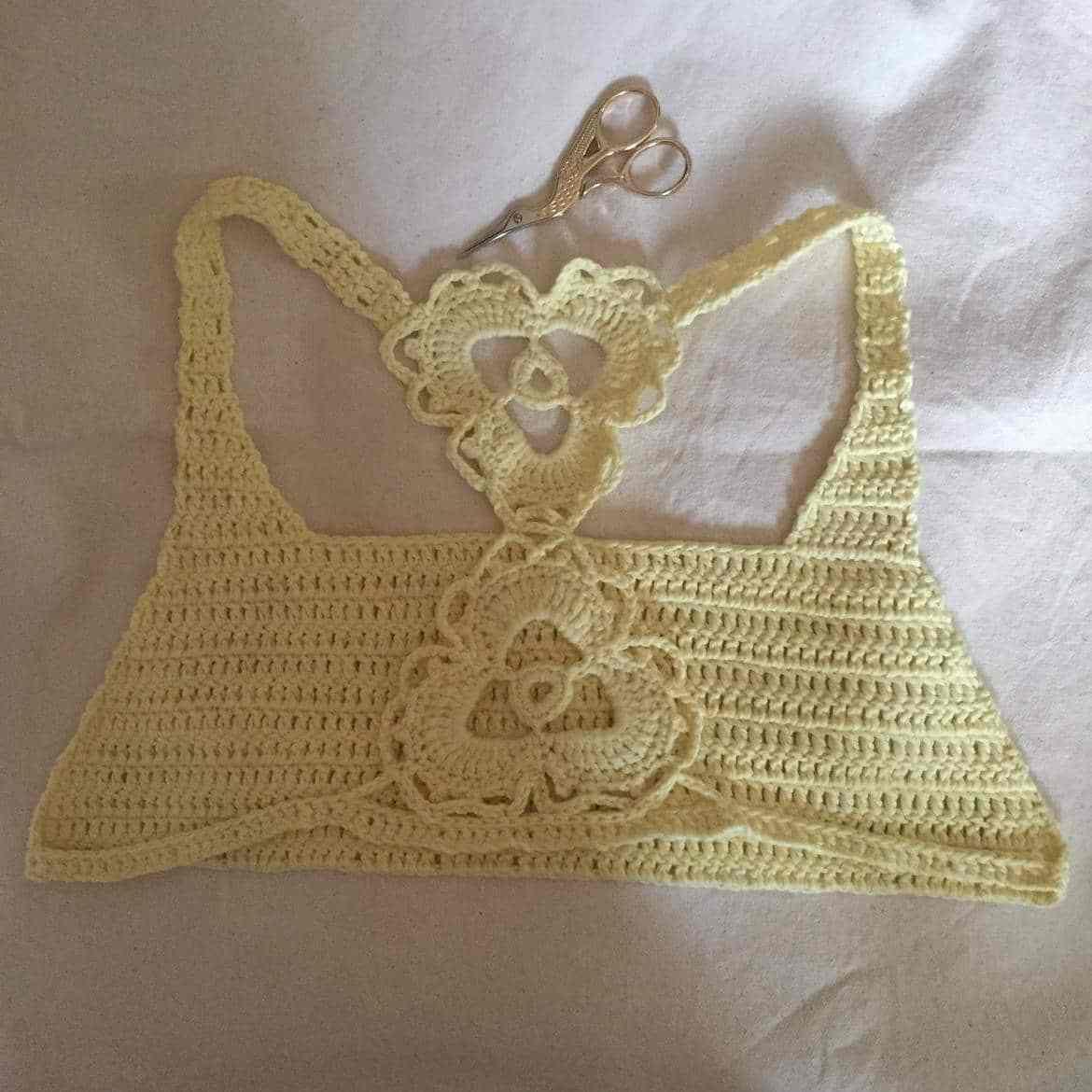 Final de union top de ganchillo kenpo