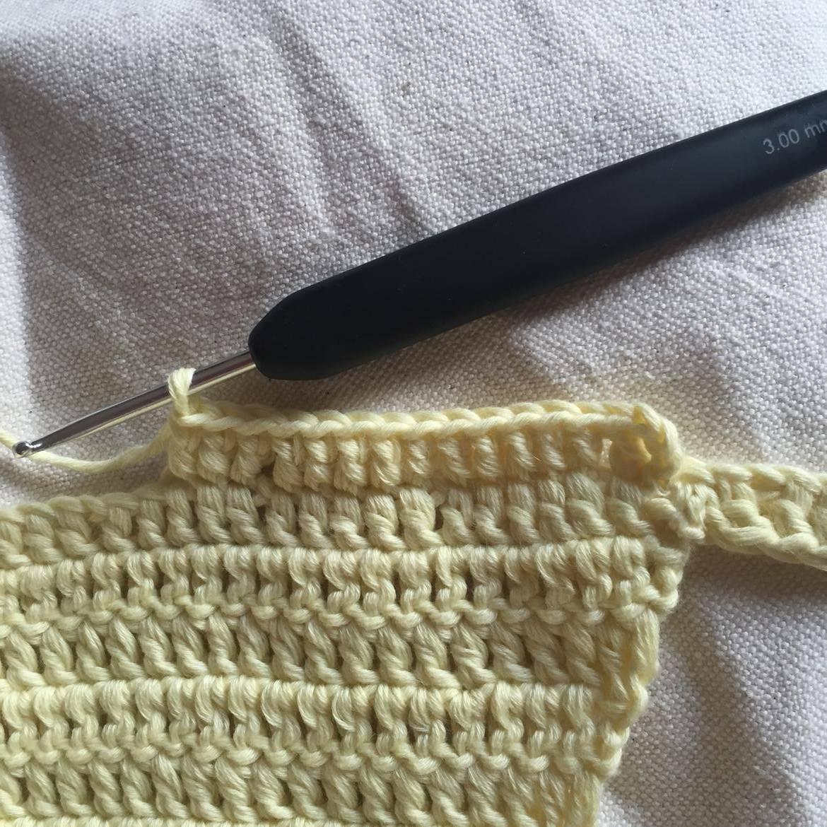 Comienzo parte inferior top de ganchillo kenpo