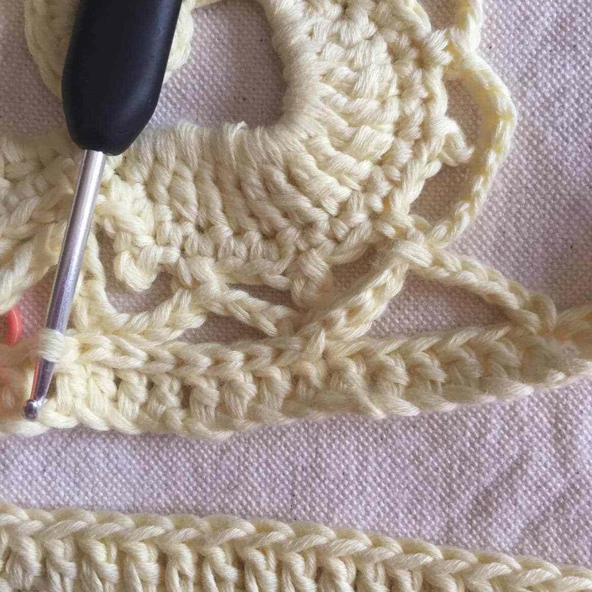 Union punto 35 top de ganchillo kenpo