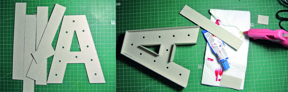 Letra de cobre luminosa