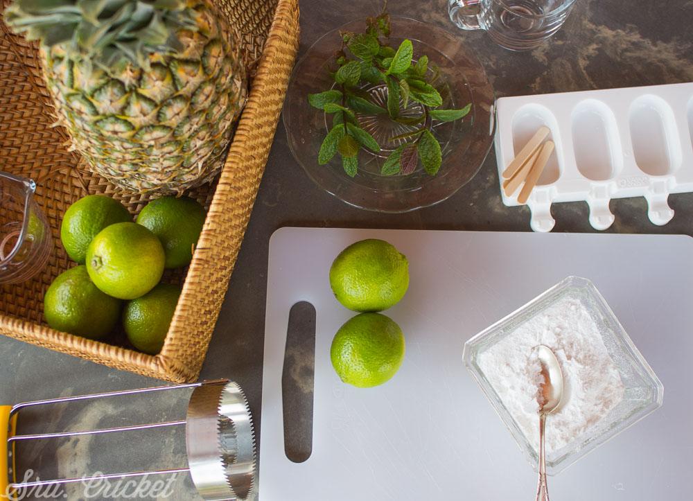 ingredientes helado pina y lima