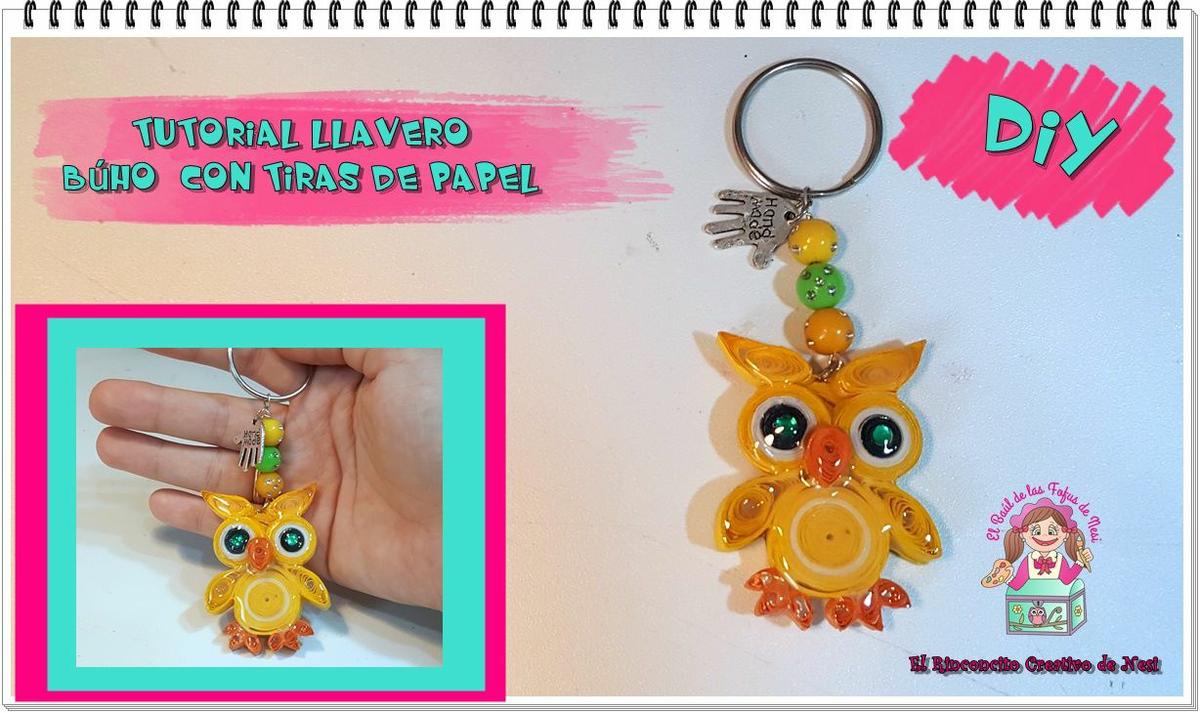 como hacer buho quilling filigrana