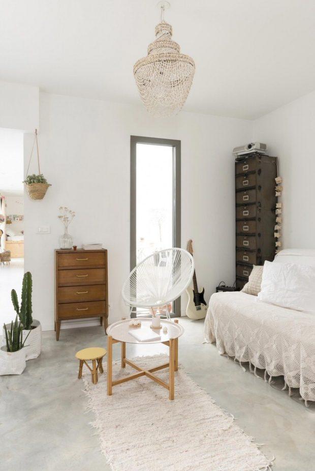 dormitorio hormigon impreso