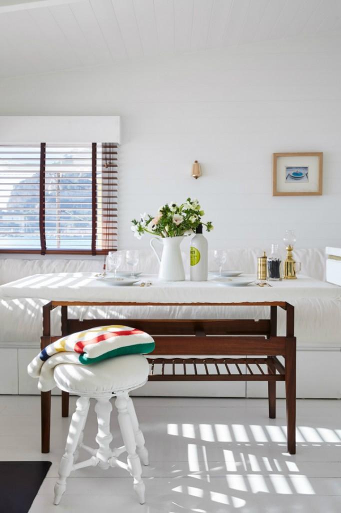 Decoración de estilo marinero mesa de comedor