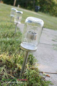 7. Upcycled solar lights with Mason Jars