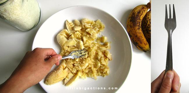 aplastando con mi mini tenedor