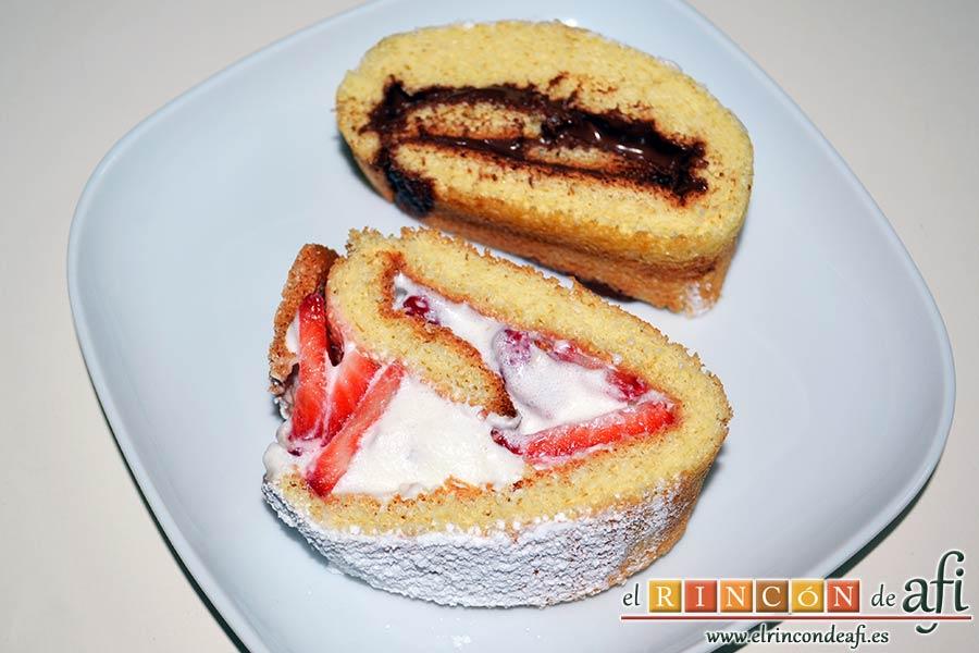 Brazo gitano con doble relleno, sugerencia de presentación