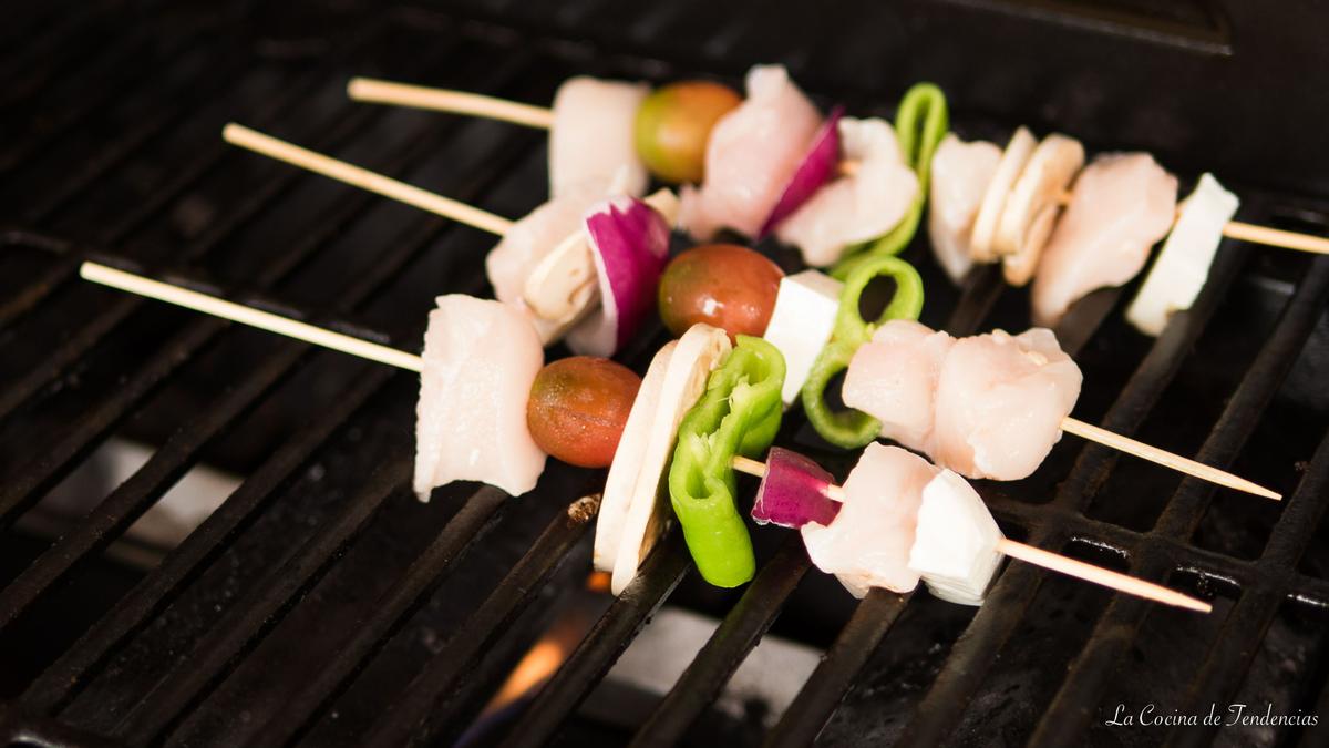 brochetas de pollo