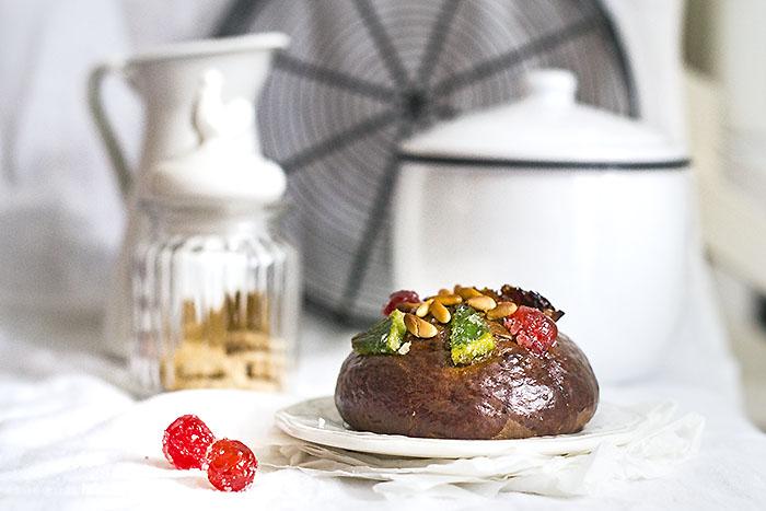 Coca de San Juan de frutas