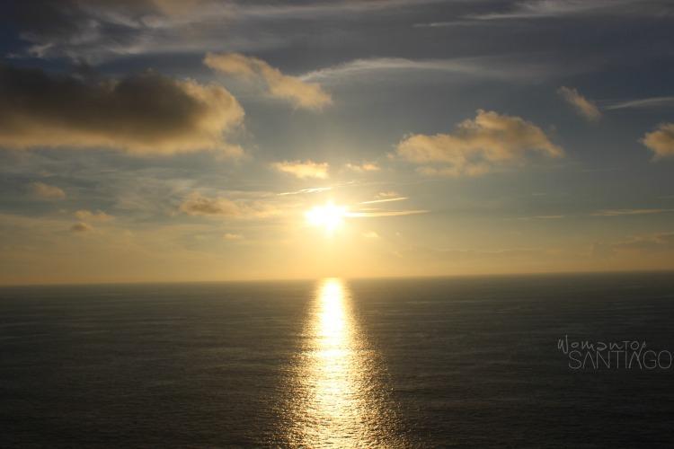 foto de puesta de sol en fisterra
