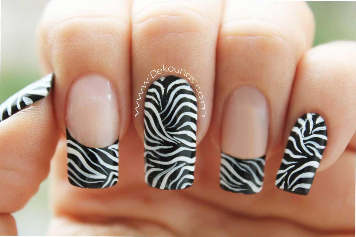 Uñas pintadas de cebra