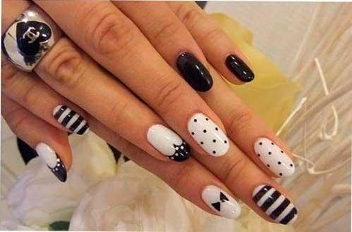 Uñas pintadas black and White