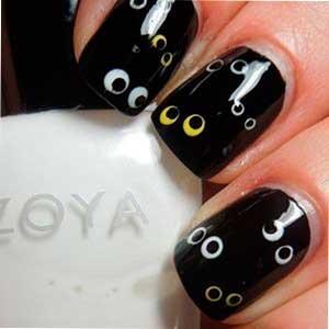 Diseño de uñas con ojos