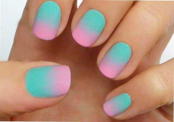 Uñas decoradas color pastel degradadas