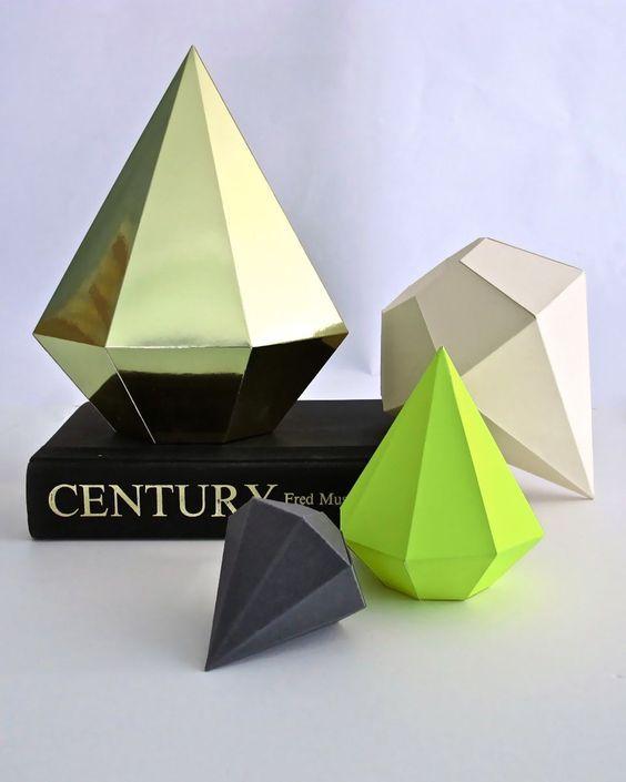 diamantes de papel ideas para decorar