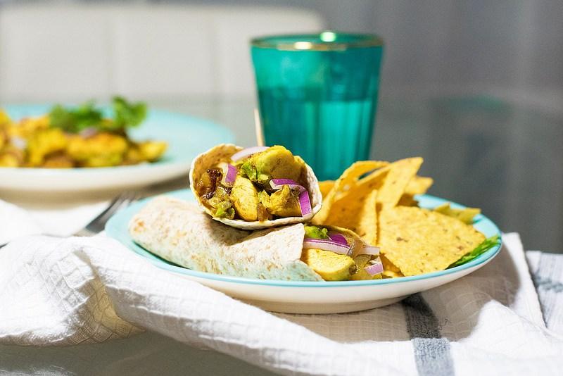 fajitas de pollo y aguacate