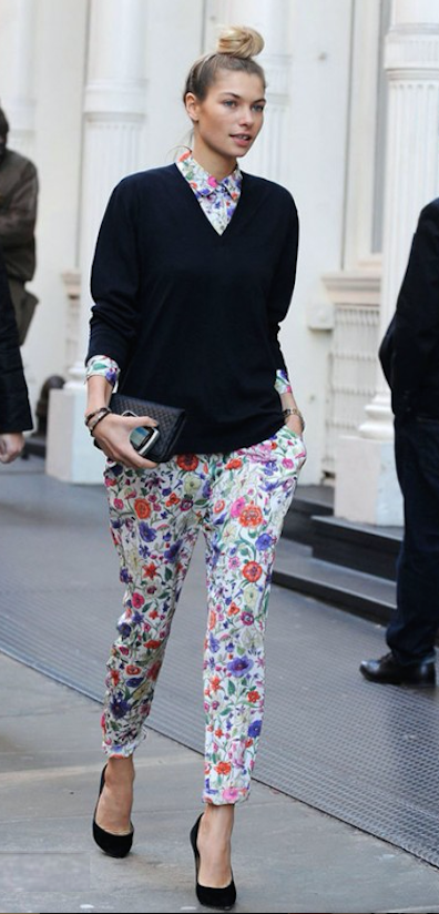 pantalon de flores