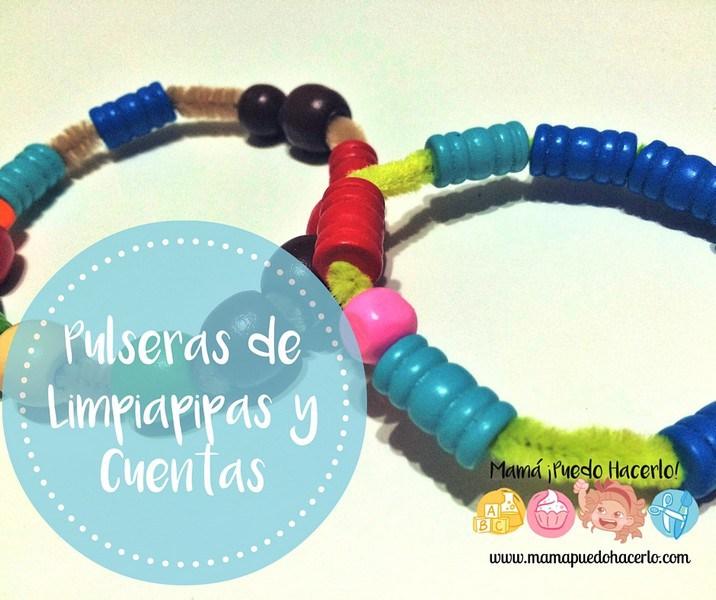 Pulseras de Limpiapipas y Cuentas