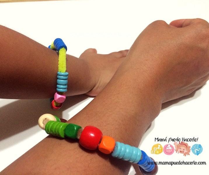 Pulseras de Limpiapipas y Cuentas