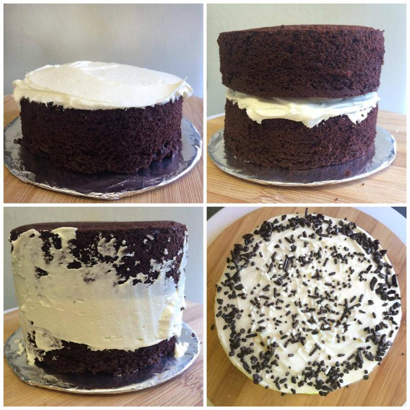 montaje de la mini tarta