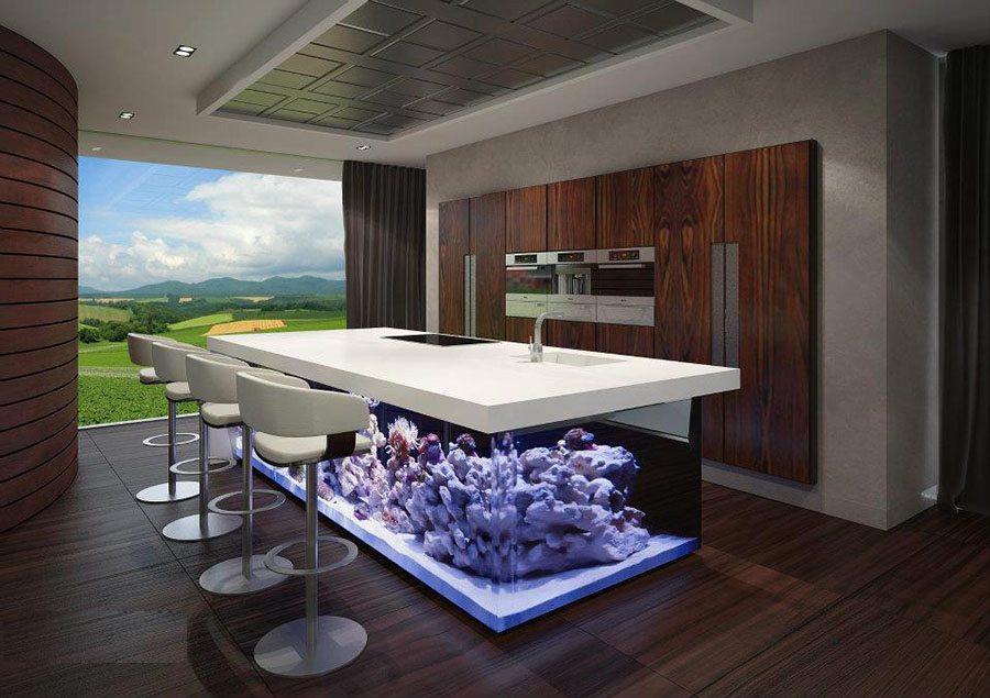 decorar con acuarios decoholic cocina