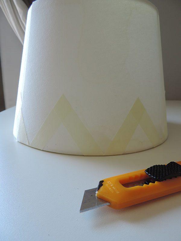 pintar una pantalla de lampara paso 3