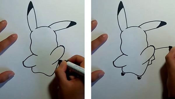 Como dibujar a pikachu con 4 simples indicaciones | Manualidades