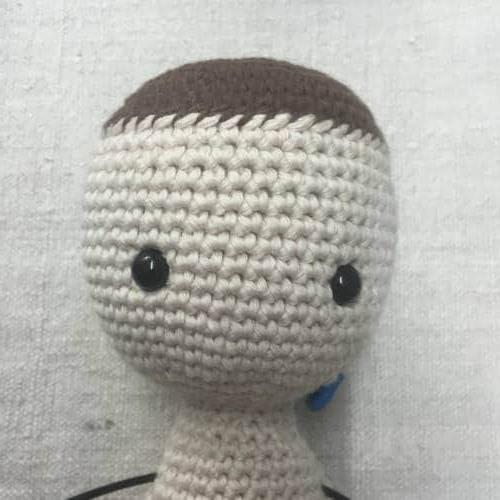 Amigurumi crochet Cabeza con craneo