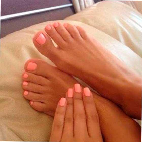Pedicura color mate