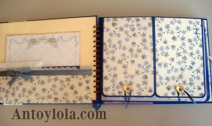 Álbum con encuadernado en espiral para fotos de boda