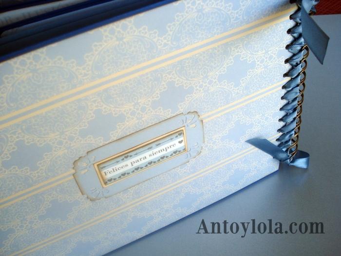 Álbum con encuadernado en espiral para fotos de boda