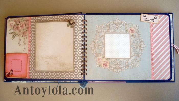 Álbum con encuadernado en espiral para fotos de boda