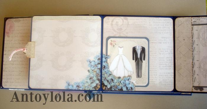 Álbum con encuadernado en espiral para fotos de boda