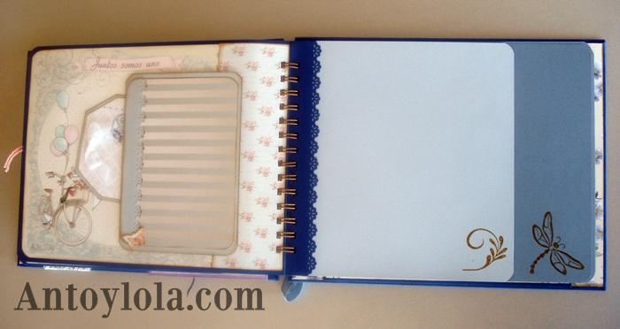 Álbum con encuadernado en espiral para fotos de boda