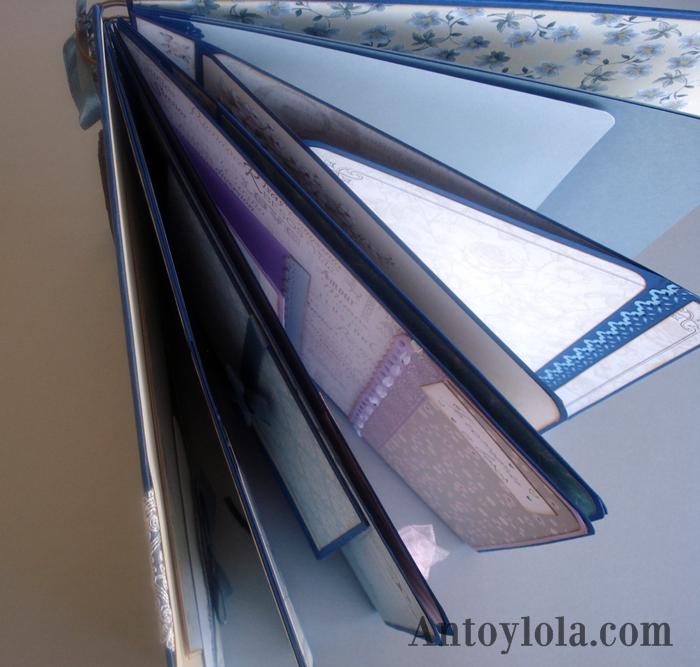 Álbum con encuadernado en espiral para fotos de boda