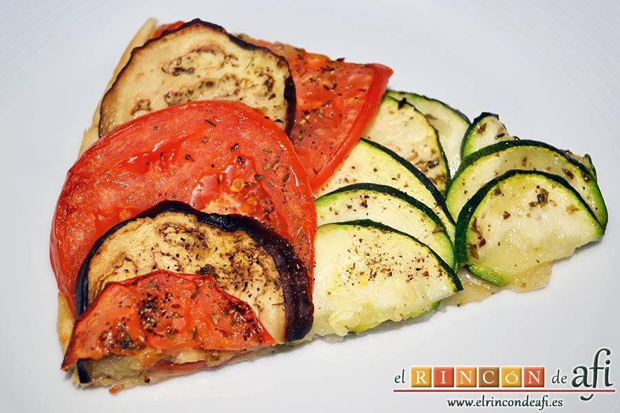 Tarta de verduras, sugerencia de presentación