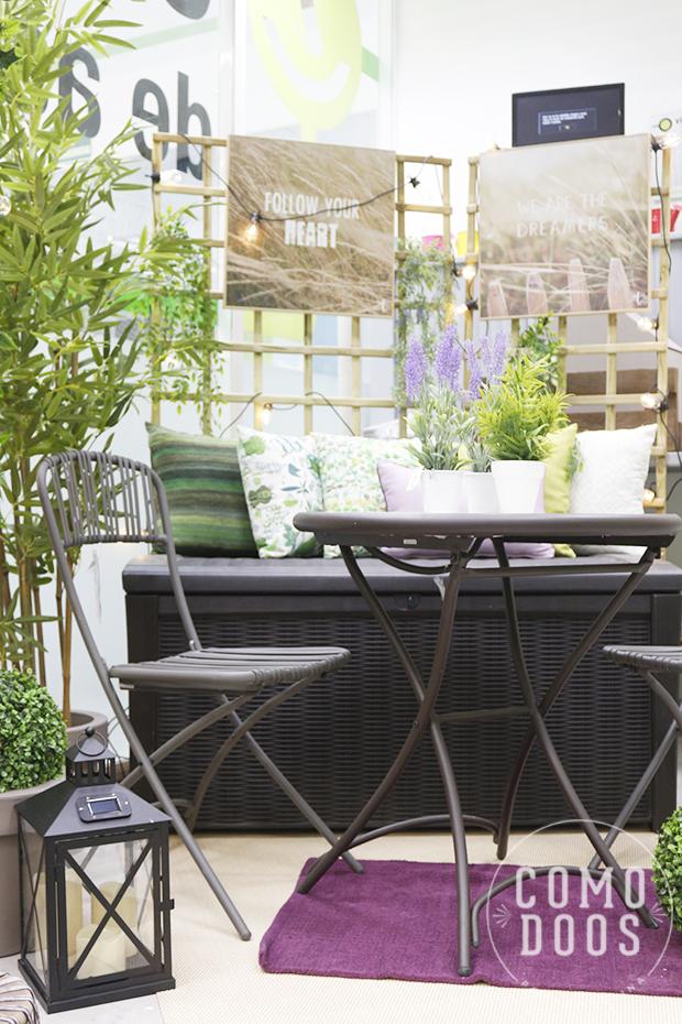 Banco almacenaje terraza