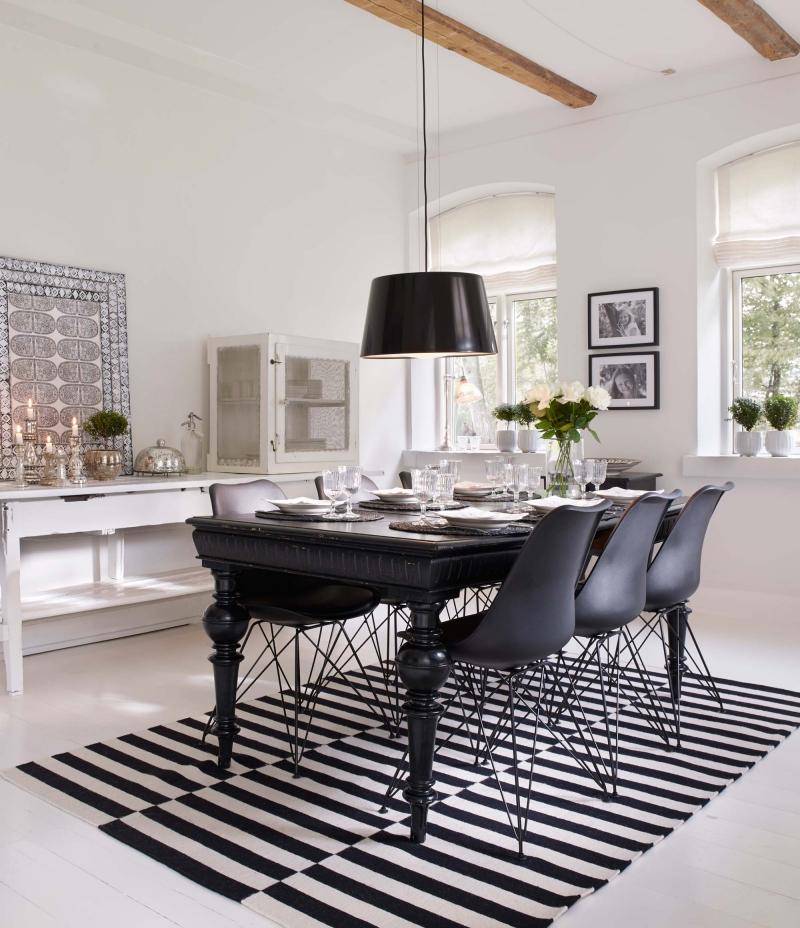 Casa de Verano de Estilo Nórdico Comedor