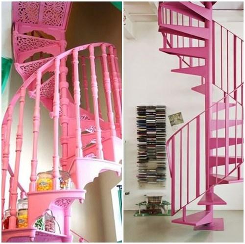 escaleras de caracol para aligerar los espacios en las viviendas 6