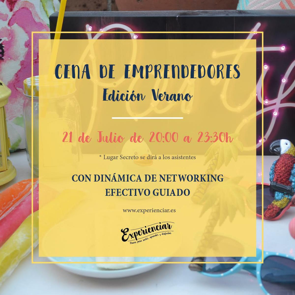 Cena de Emprendedores verano Experienciar