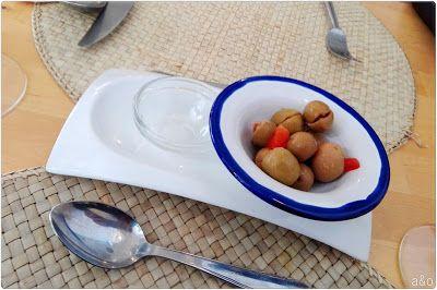 Aceitunas ecológicas en el restaurante Masala de Burgos.