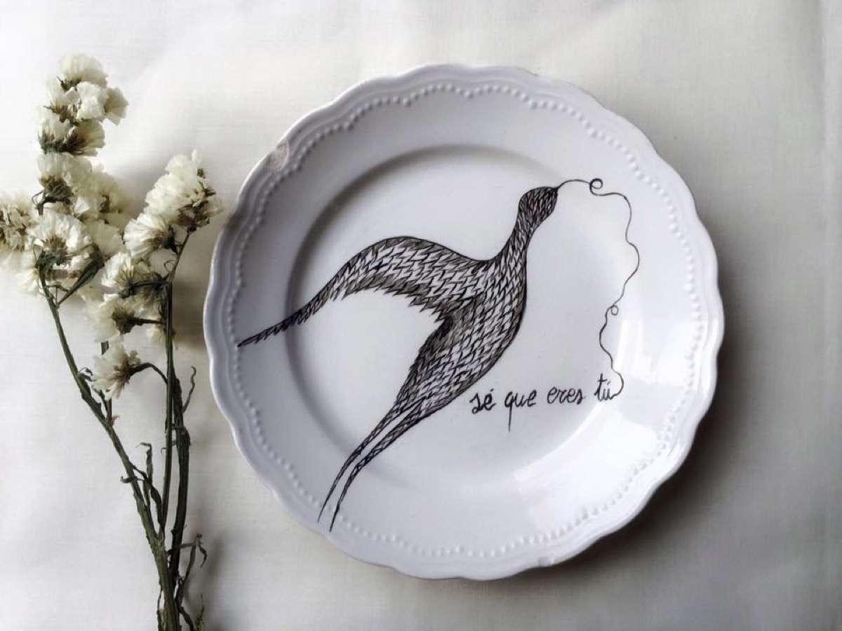 vajillas pintadas a mano