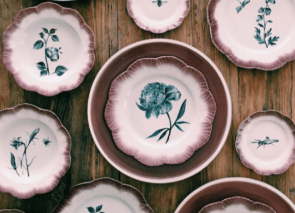 vajillas pintadas a mano