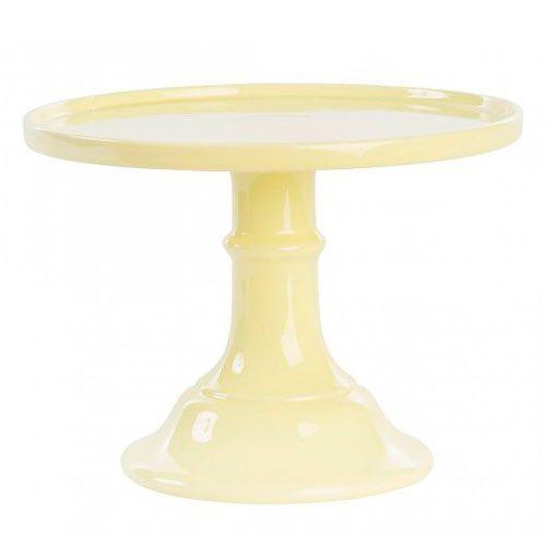 Cake Stand De Cerámica Amarillo 25 Cm
