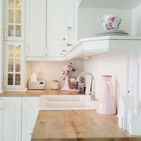 Estilo nórdico y color rosa Shabby