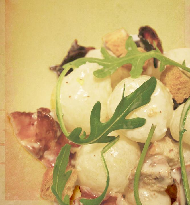 ENSALADA DE MELÓN, RÚCULA Y BACON #receta