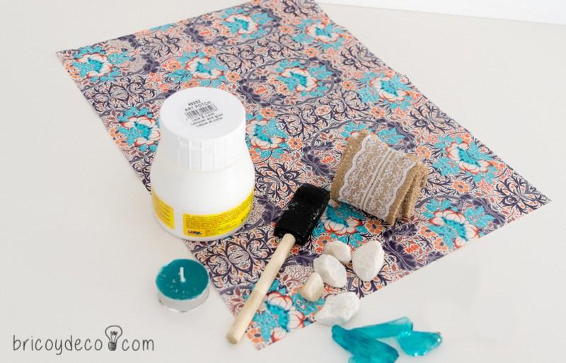 materiales para decorar un centro de mesa